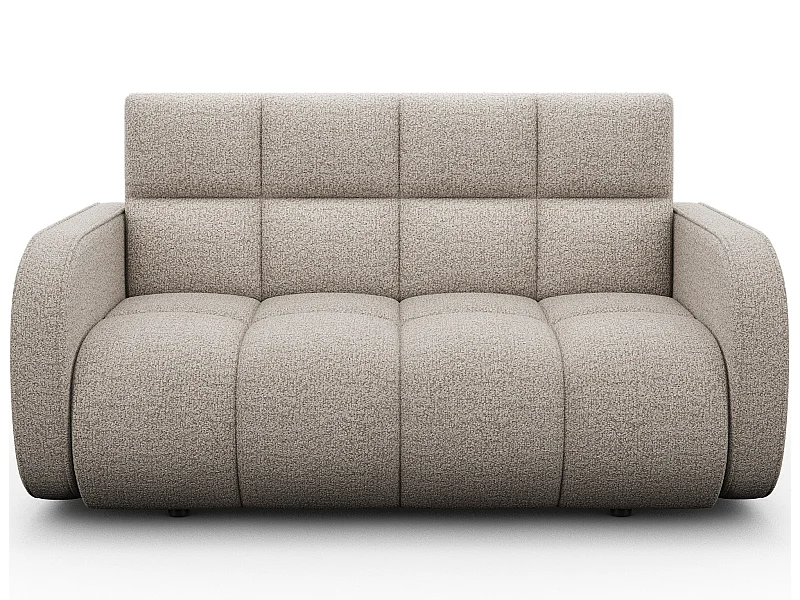 Canapé convertible tissu DENVERS – Avec coffre de rangement-Beige