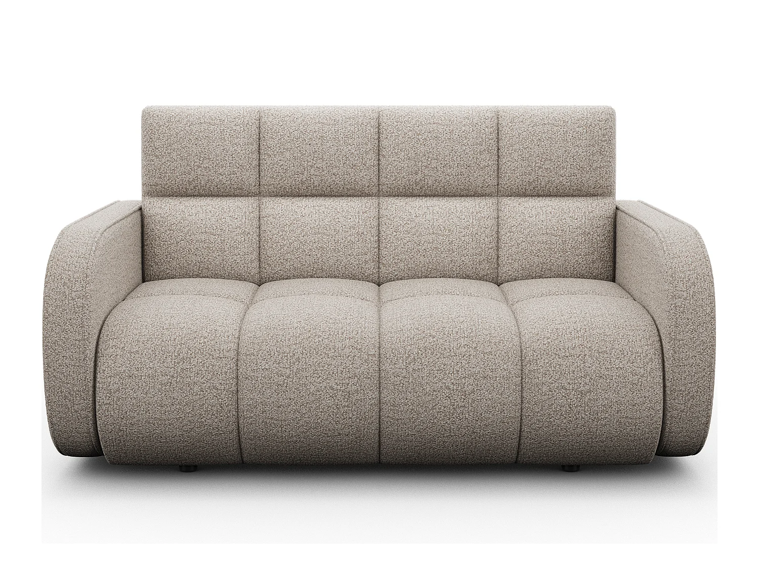 Sofá convertible de tela DENVERS – Con caja de almacenaje-Color ribete verde crudo