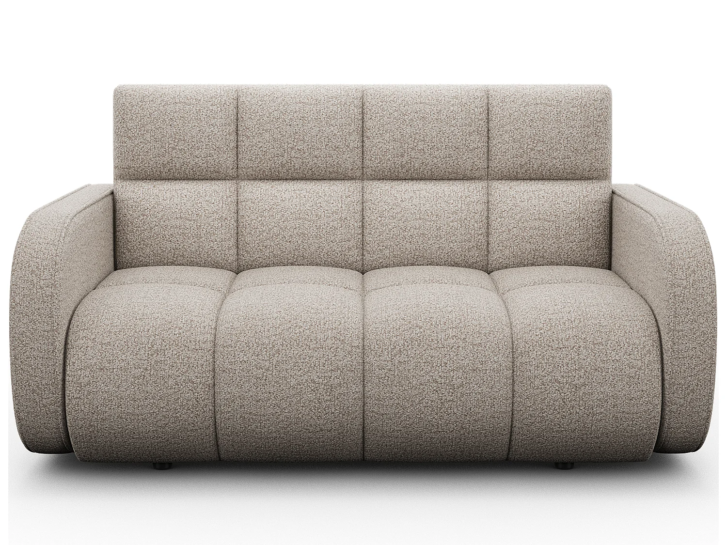 Canapé convertible tissu DENVERS – Avec coffre de rangement-Beige