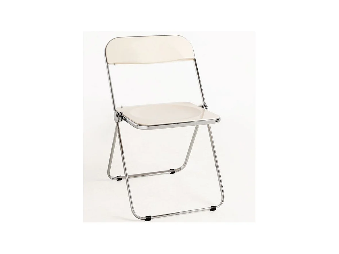 Chaise pliante blanche Marta - Lot de 4