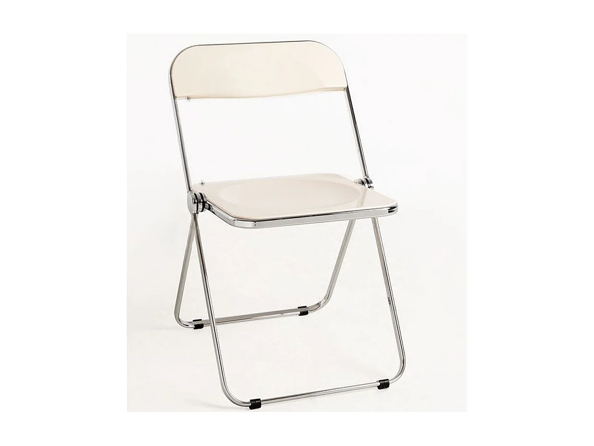 Chaise pliante blanche Marta - Lot de 4