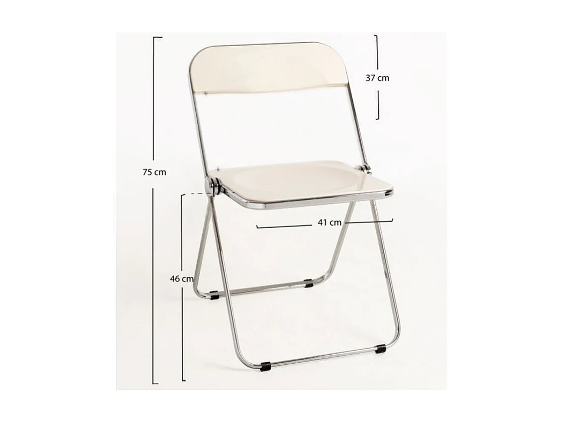 Chaise pliante blanche Marta - Lot de 4