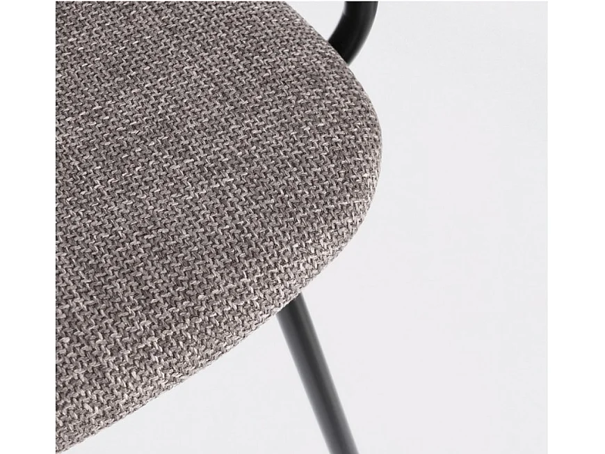 Lot de 2 chaises avec accoudoirs Serona - Élégance et confort au style rétro-Marron/Gris clair