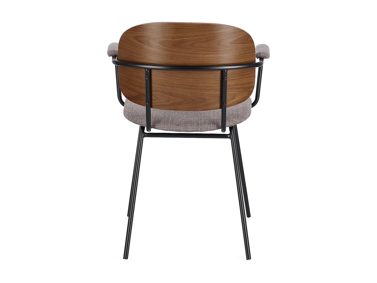 Lot de 2 chaises avec accoudoirs Serona - Élégance et confort au style rétro-Marron/Gris clair