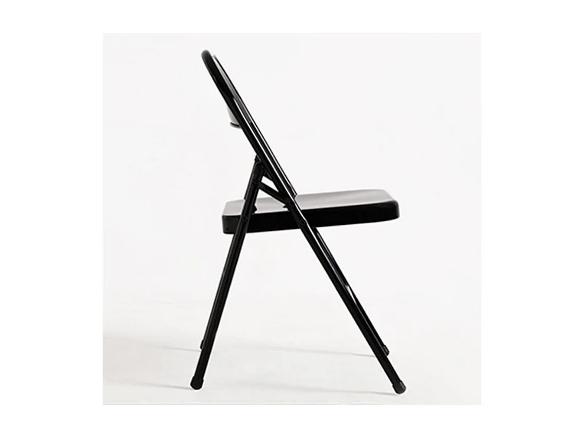 Chaise pliante métal noir brillant Taly - Lot de 2