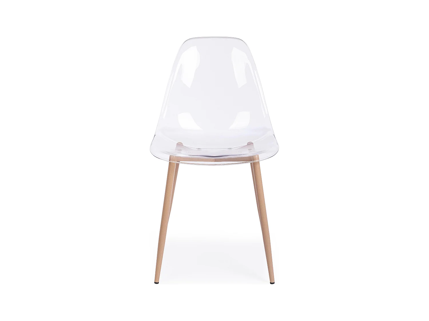 Lot de 4 chaises Mandy en polycarbonate transparent - Design moderne et épuré