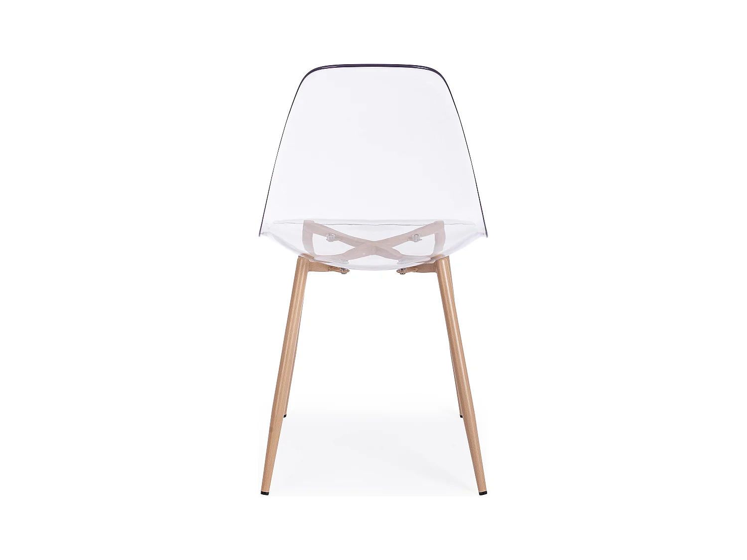 Lot de 4 chaises Mandy en polycarbonate transparent - Design moderne et épuré