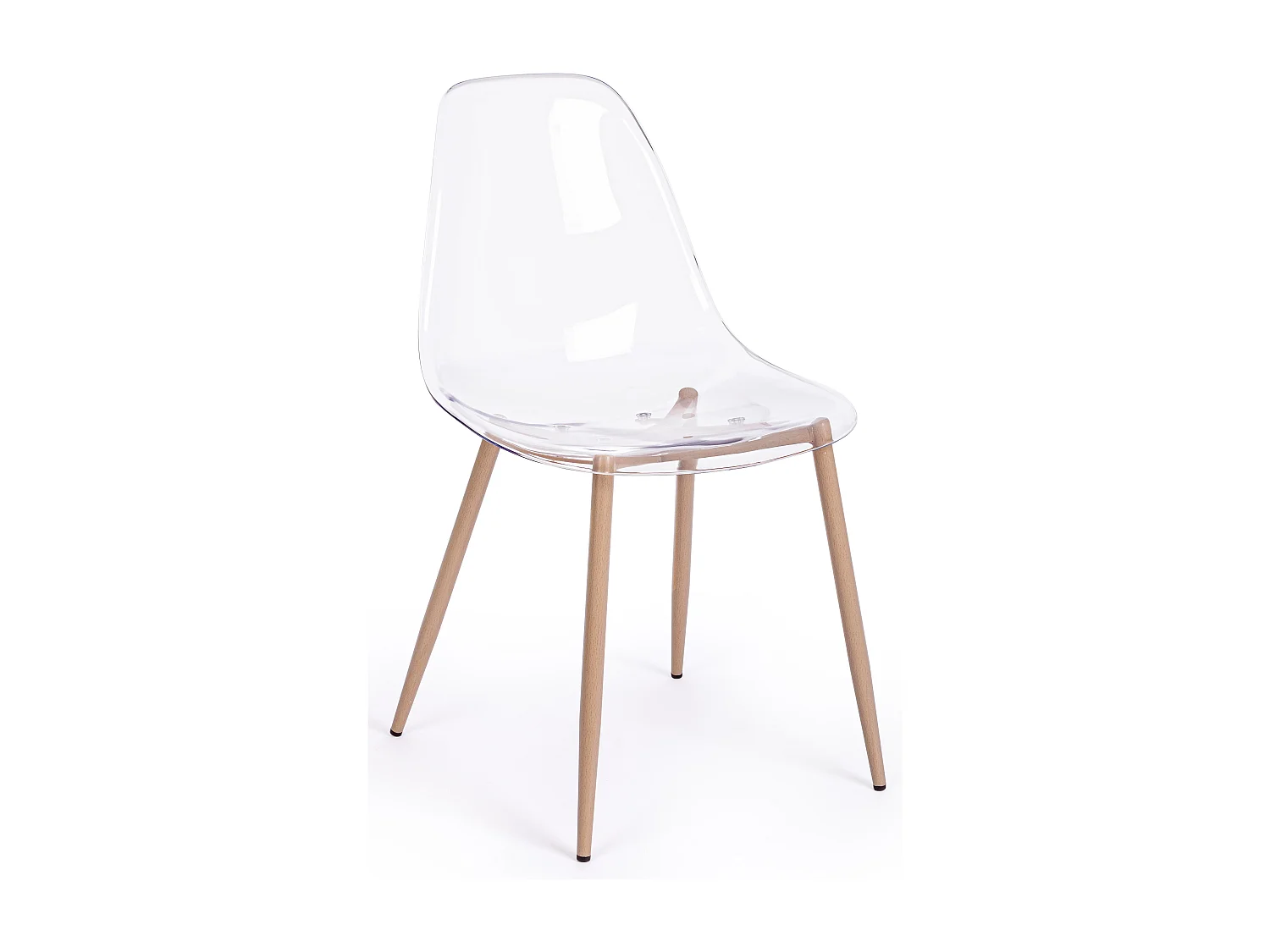 Lot de 4 chaises Mandy en polycarbonate transparent - Design moderne et épuré