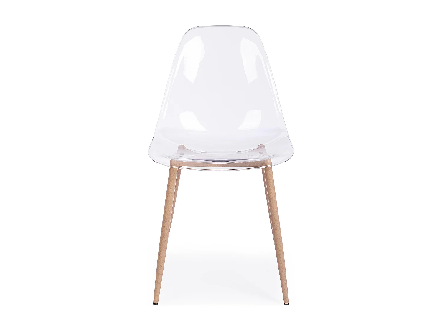 Lot de 4 chaises Mandy en polycarbonate transparent - Design moderne et épuré