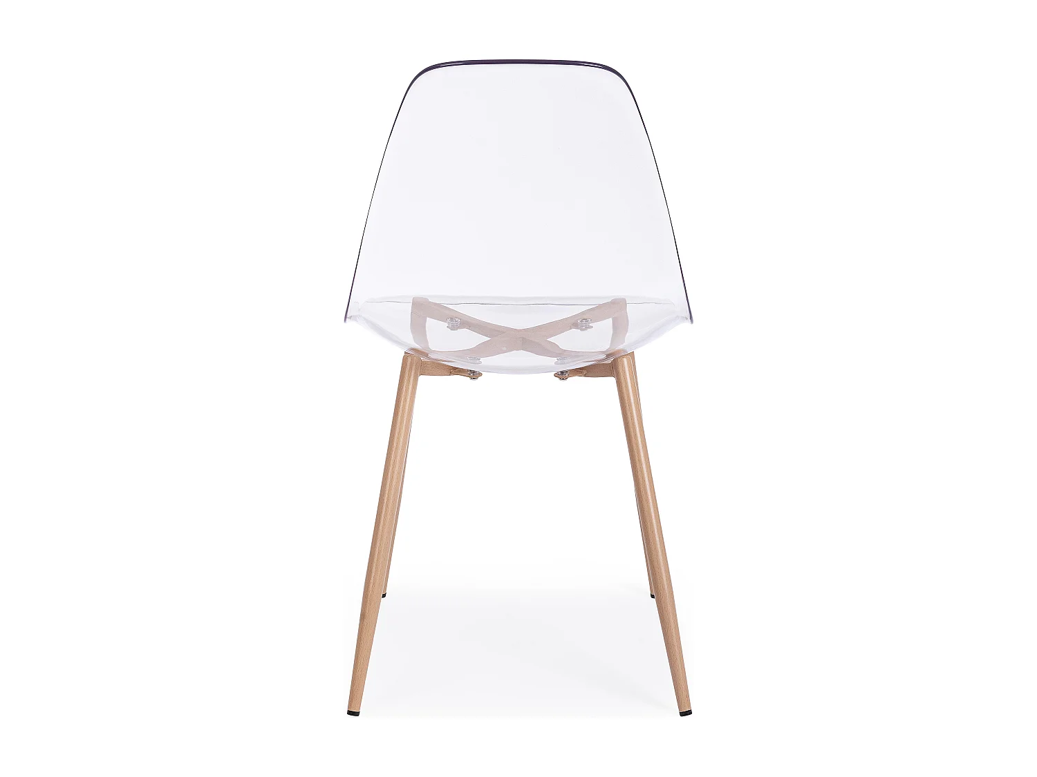 Lot de 4 chaises Mandy en polycarbonate transparent - Design moderne et épuré