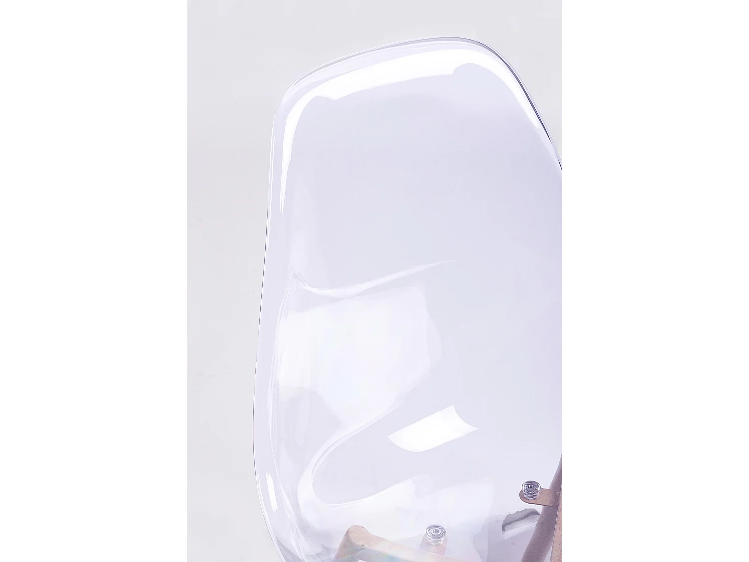 Lot de 4 chaises Mandy en polycarbonate transparent - Design moderne et épuré