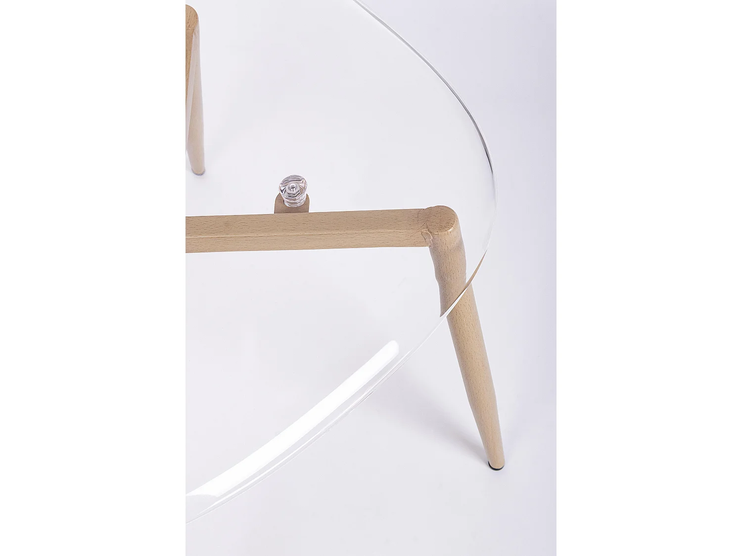 Lot de 4 chaises Mandy en polycarbonate transparent - Design moderne et épuré