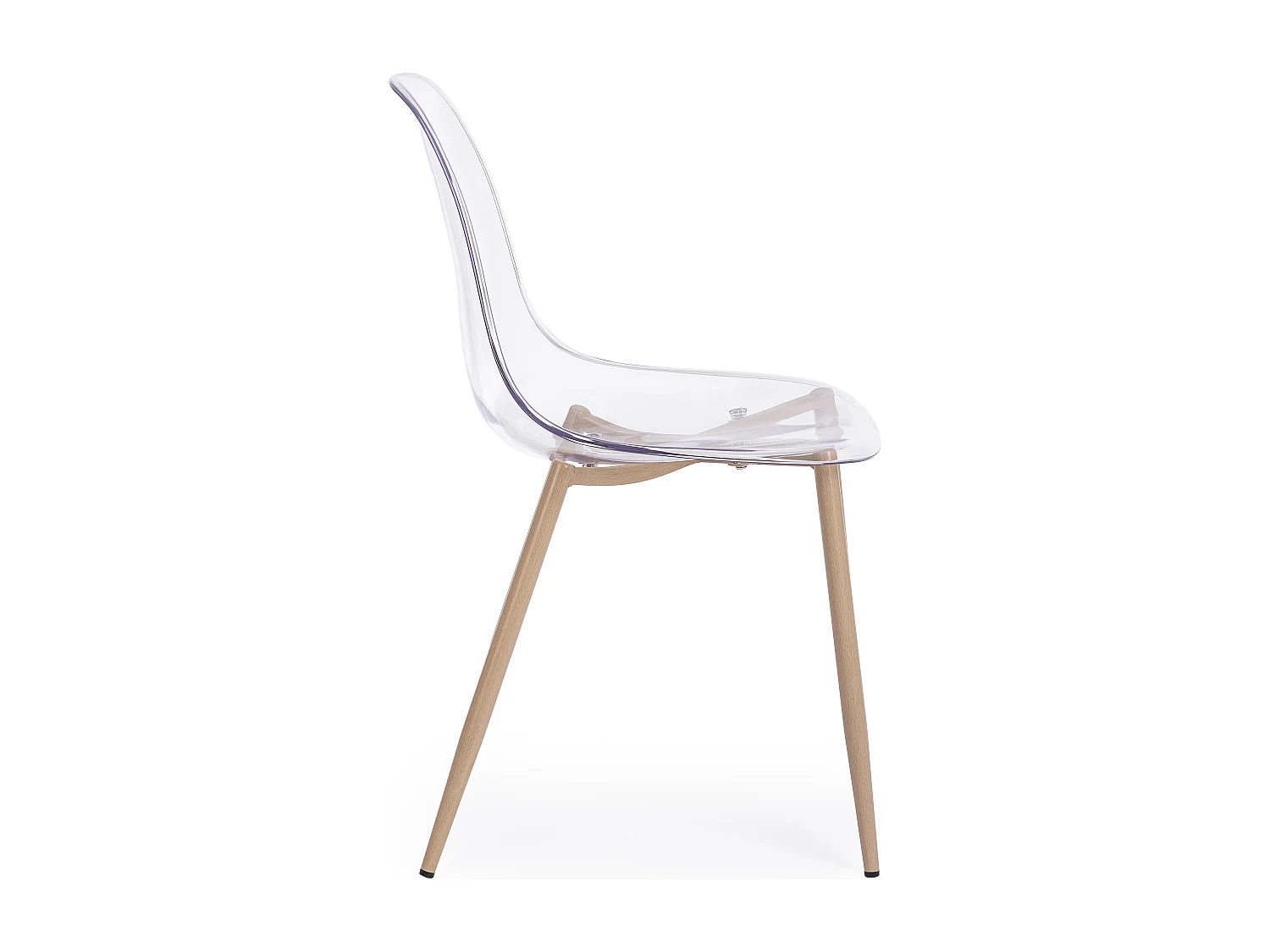 Lot de 4 chaises Mandy en polycarbonate transparent - Design moderne et épuré