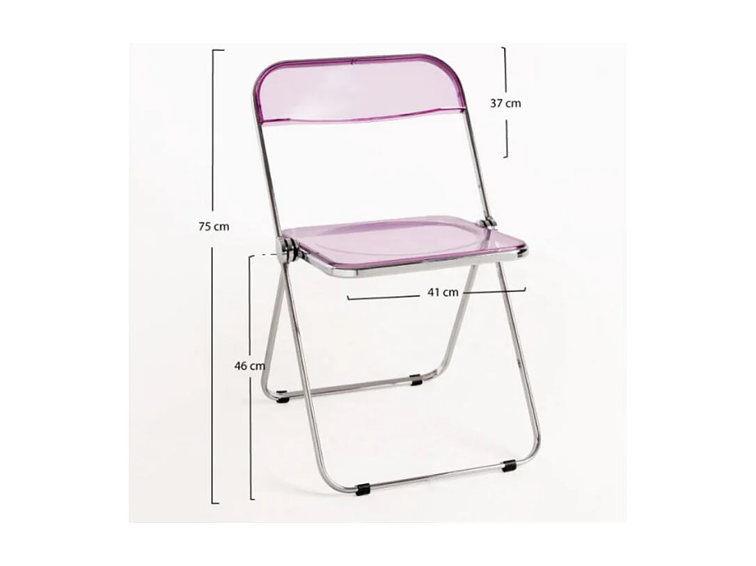 Chaise pliante rose Marta - Lot de 4