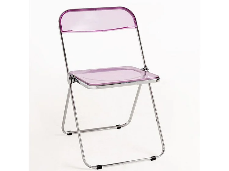 Chaise pliante rose Marta - Lot de 4