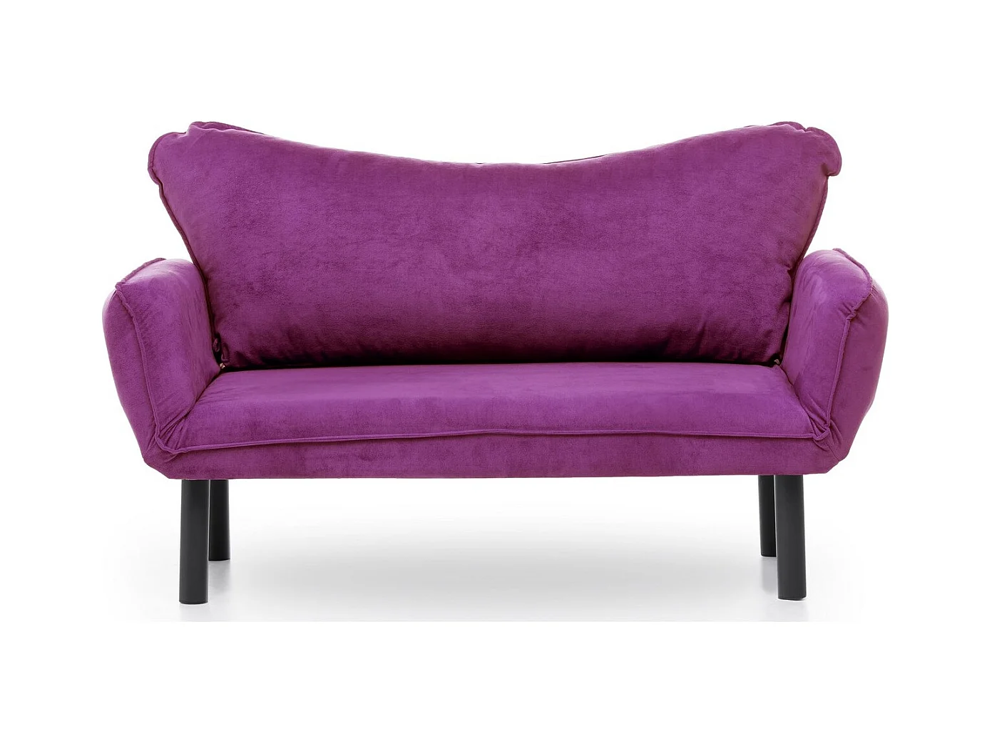 Sofá convertible 2 plazas Kalos tela violeta 140 cm