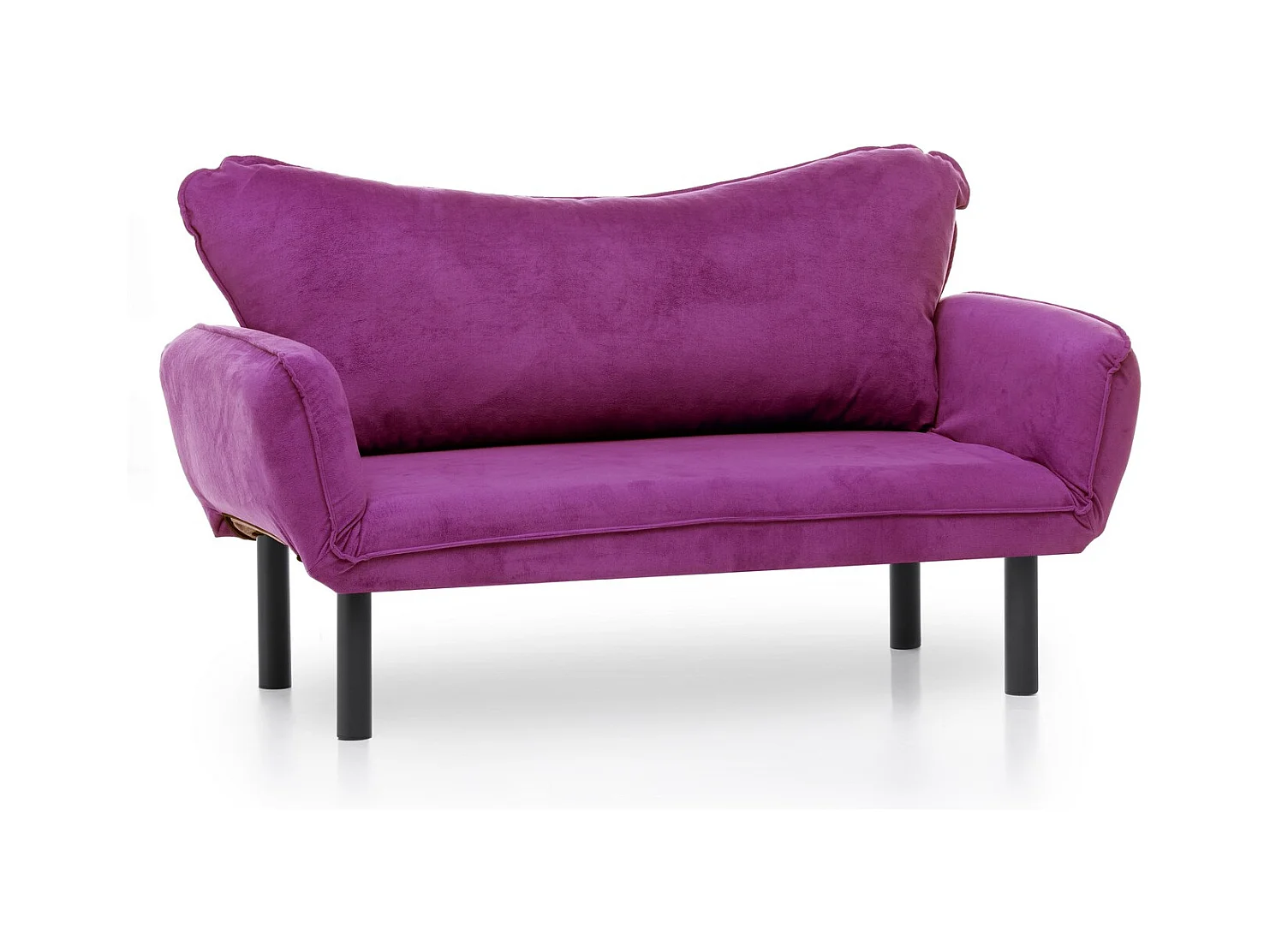 Sofá convertible 2 plazas Kalos tela violeta 140 cm
