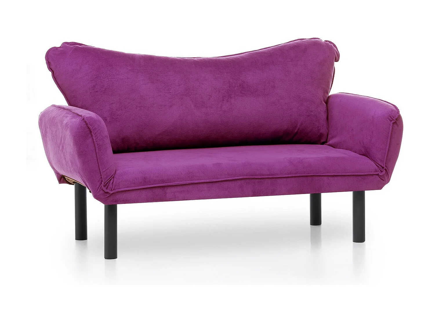 Sofá convertible 2 plazas Kalos tela violeta 140 cm