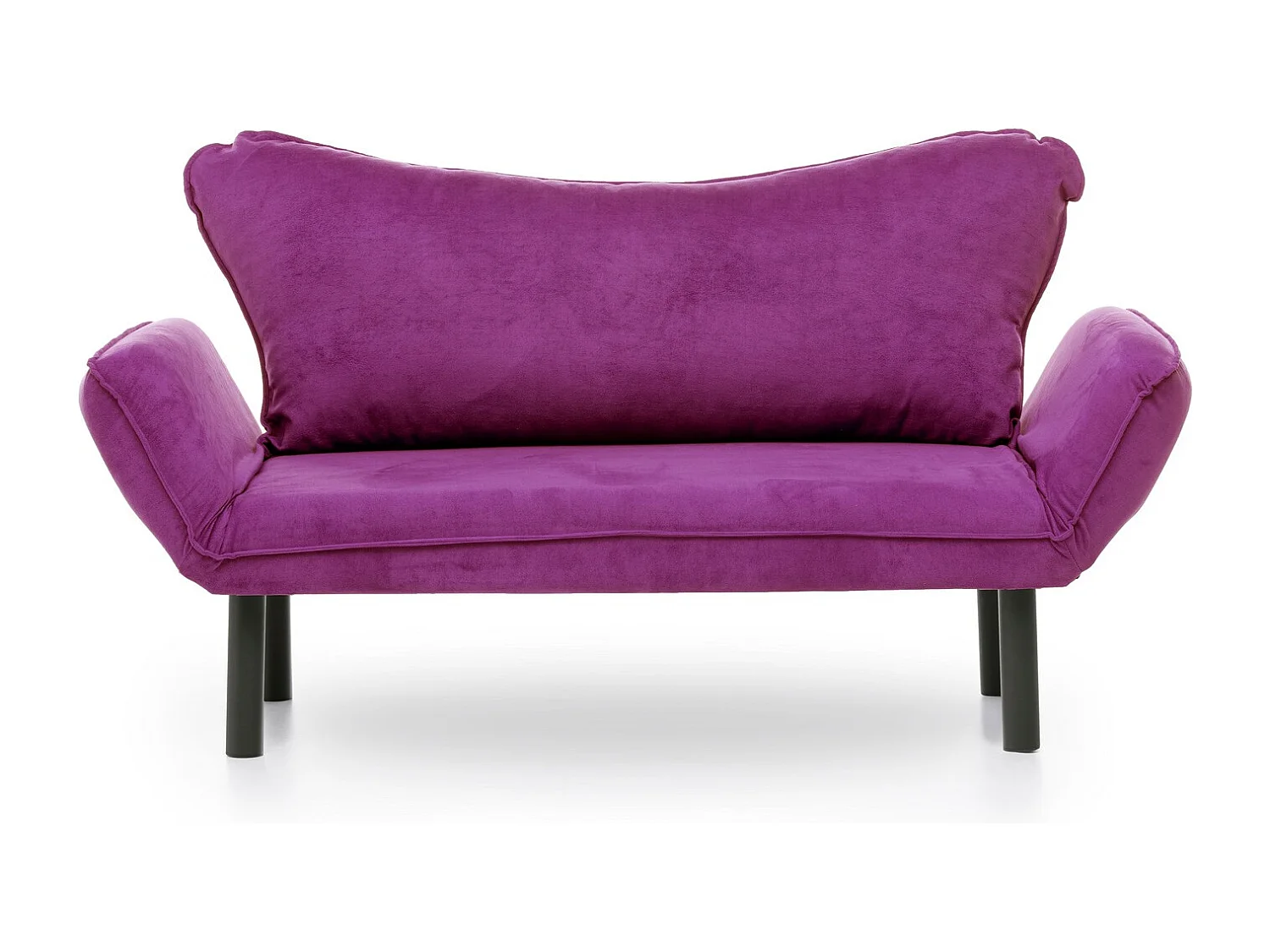 Sofá convertible 2 plazas Kalos tela violeta 140 cm