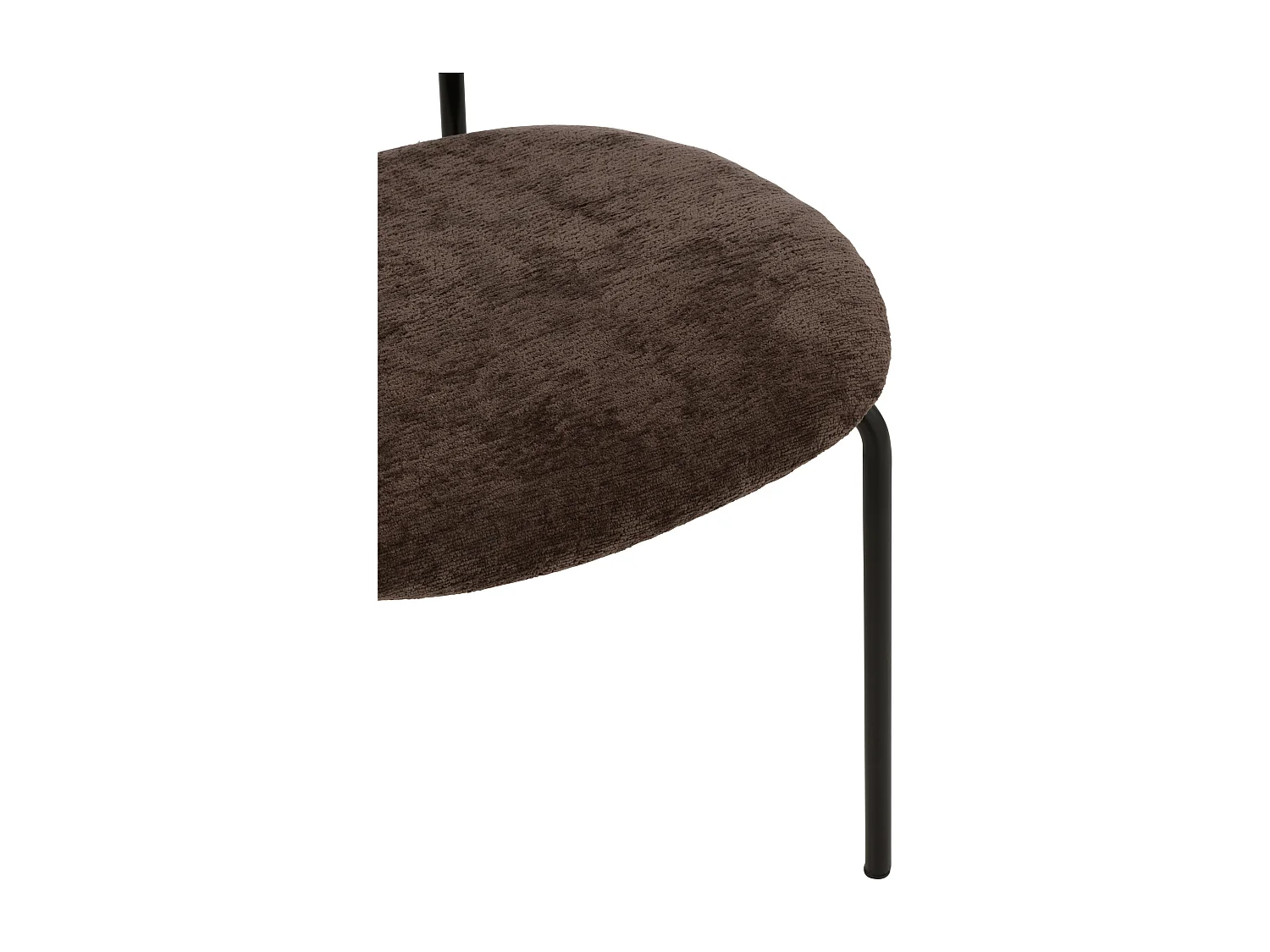 Silla de diseño AKOZ con tejido suave de alta gama y estructura de acero negro mate-Color Marrón