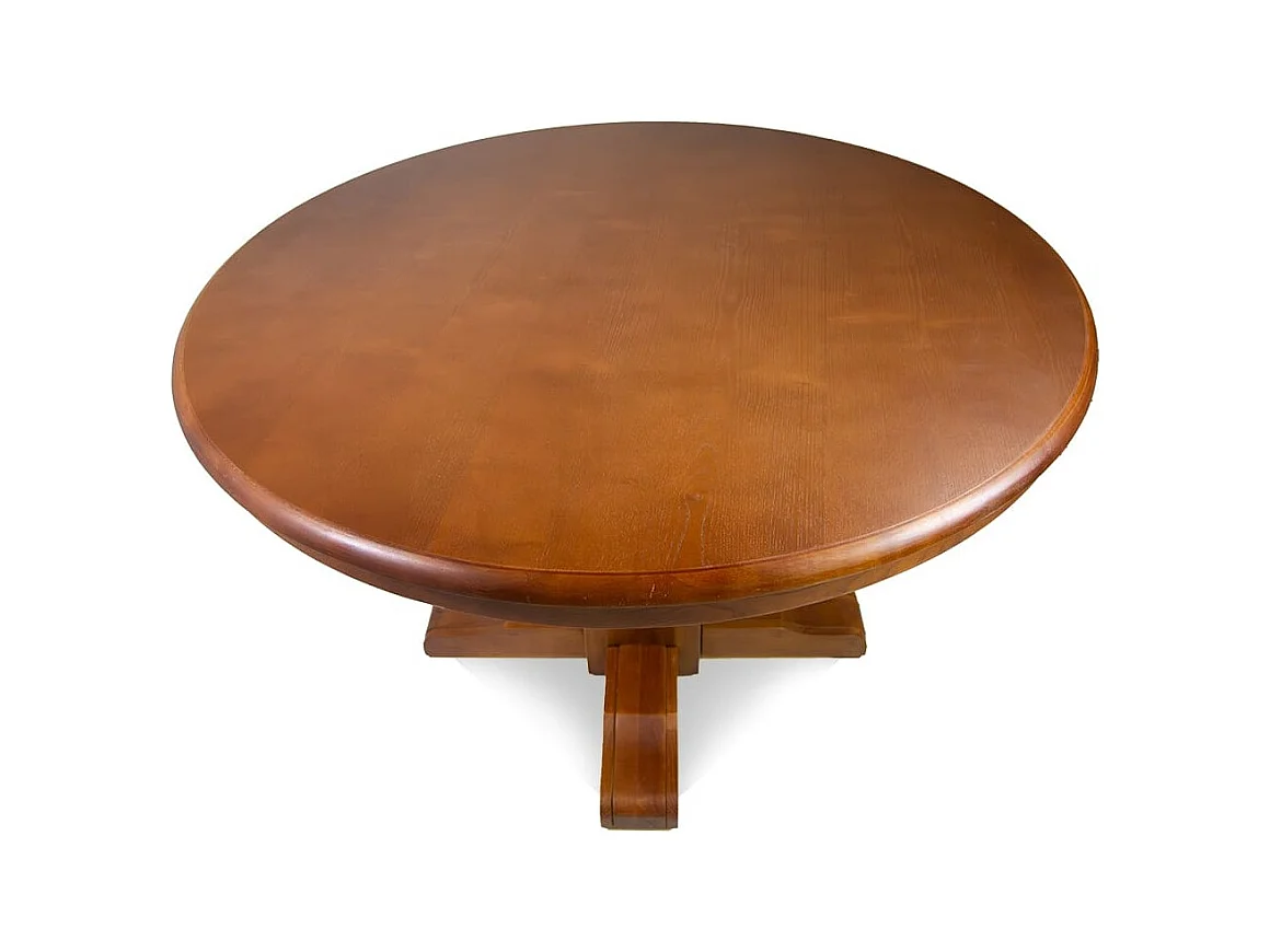 Table à manger ronde en chêne massif marron Boliva Ø120cm