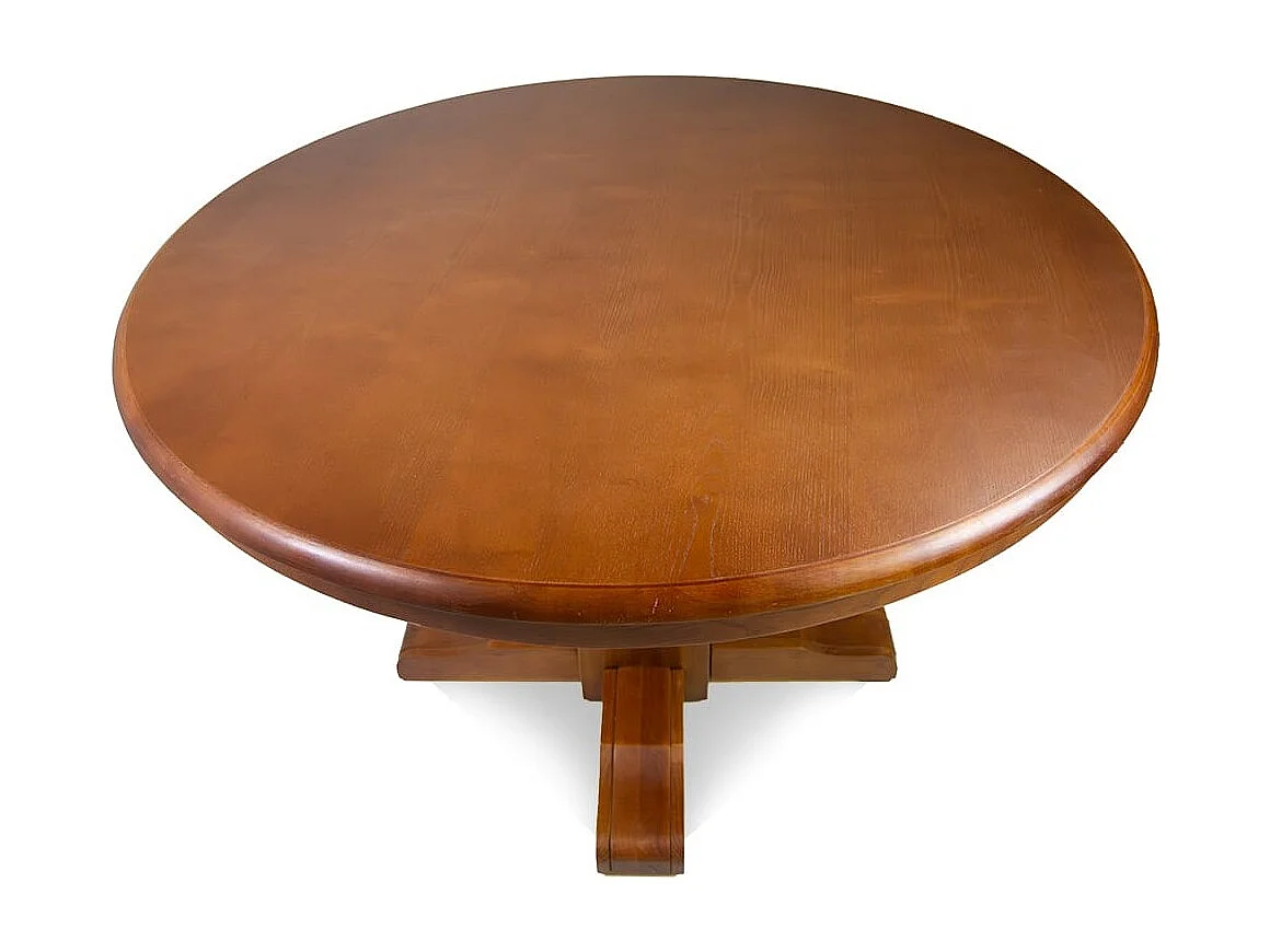 Table à manger ronde en chêne massif marron Boliva Ø120cm