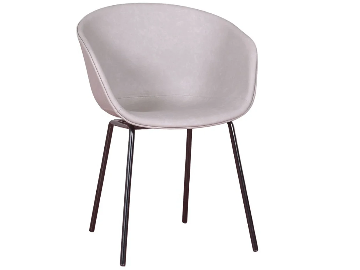 Chaise rembourrée Oliver en similicuir – Élégance et confort pour votre intérieur-Gris clair