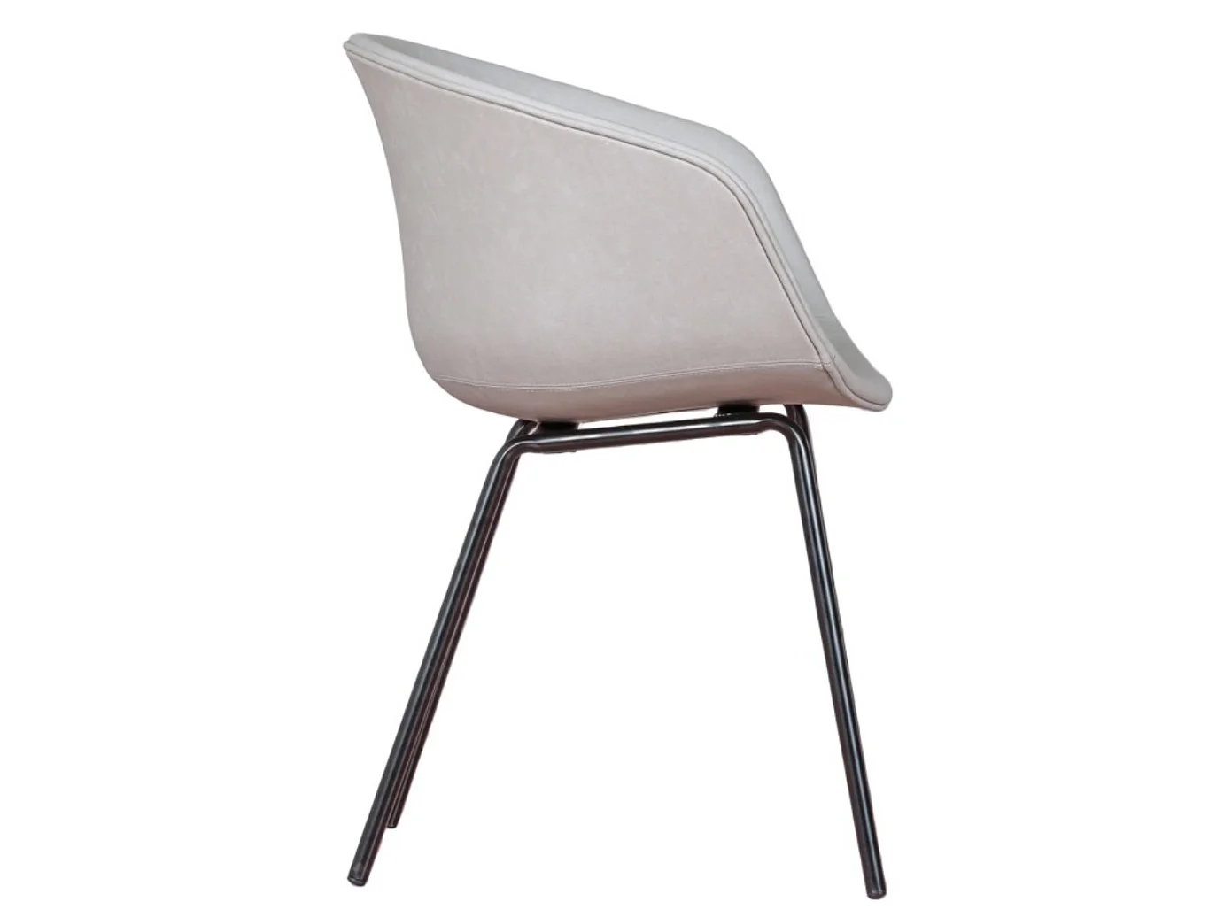 Chaise rembourrée Oliver en similicuir – Élégance et confort pour votre intérieur-Gris clair