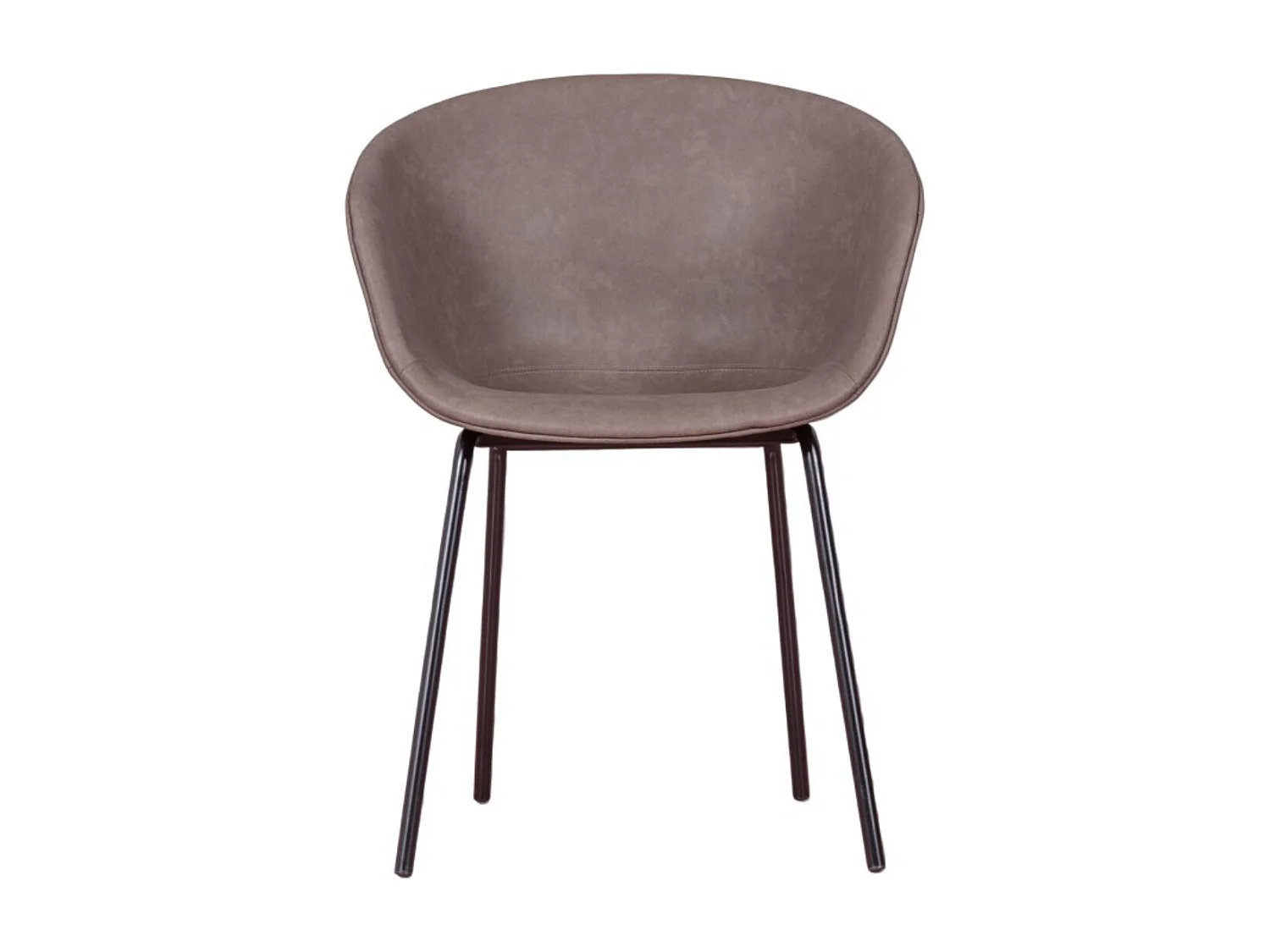 Chaise rembourrée Oliver en similicuir – Élégance et confort pour votre intérieur-Marron