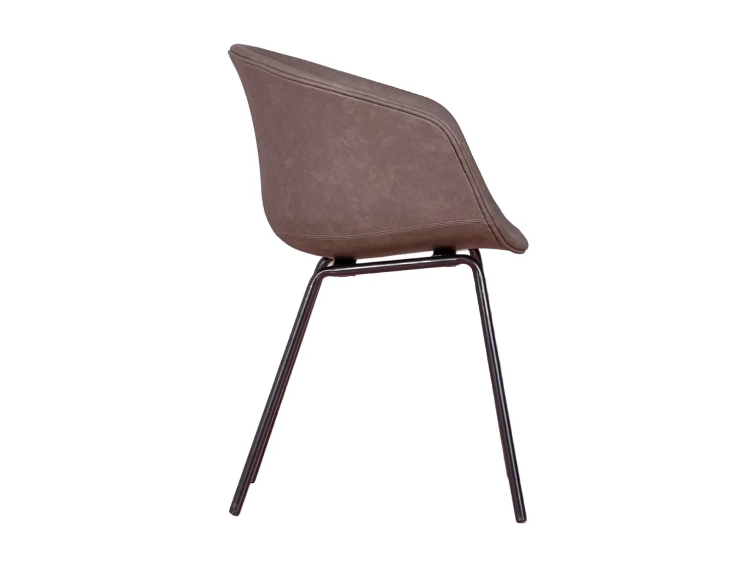 Chaise rembourrée Oliver en similicuir – Élégance et confort pour votre intérieur-Marron