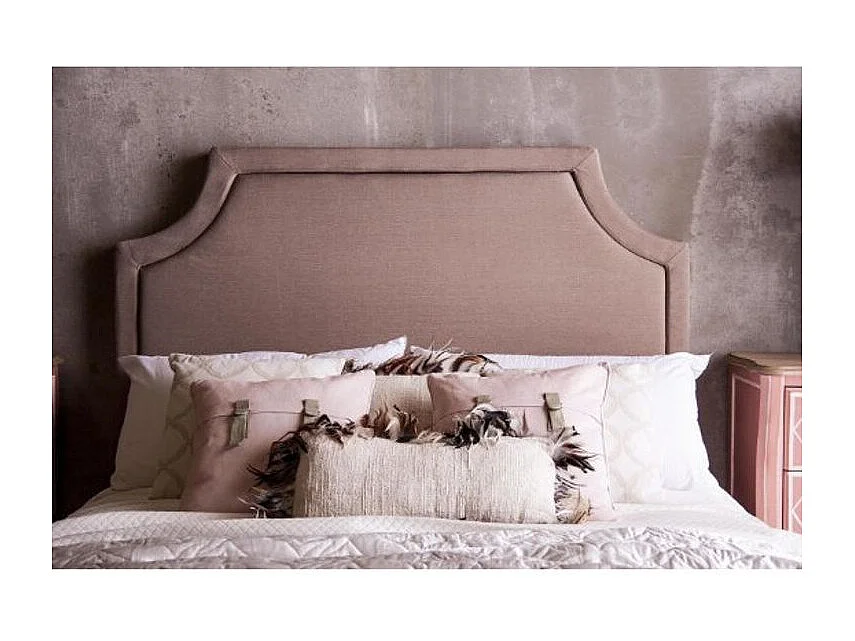 Coussin carré shabby chic coton et polyester rose Djamelia