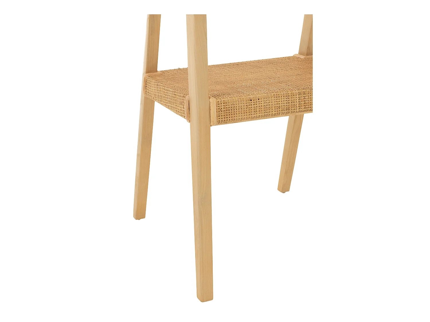 Fauteuil en bois de chêne SUKA – Élégance naturelle et charme artisanal-Beige