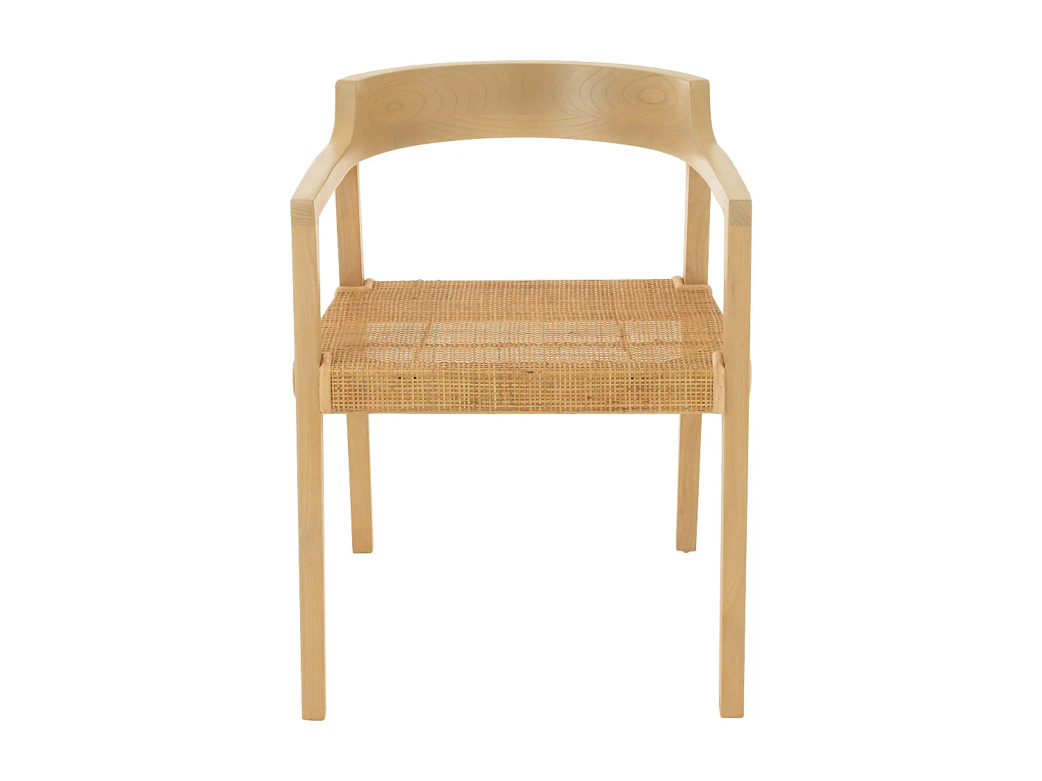 Sillón de roble SUKA: elegancia natural y encanto artesanal-Color ribete verde crudo