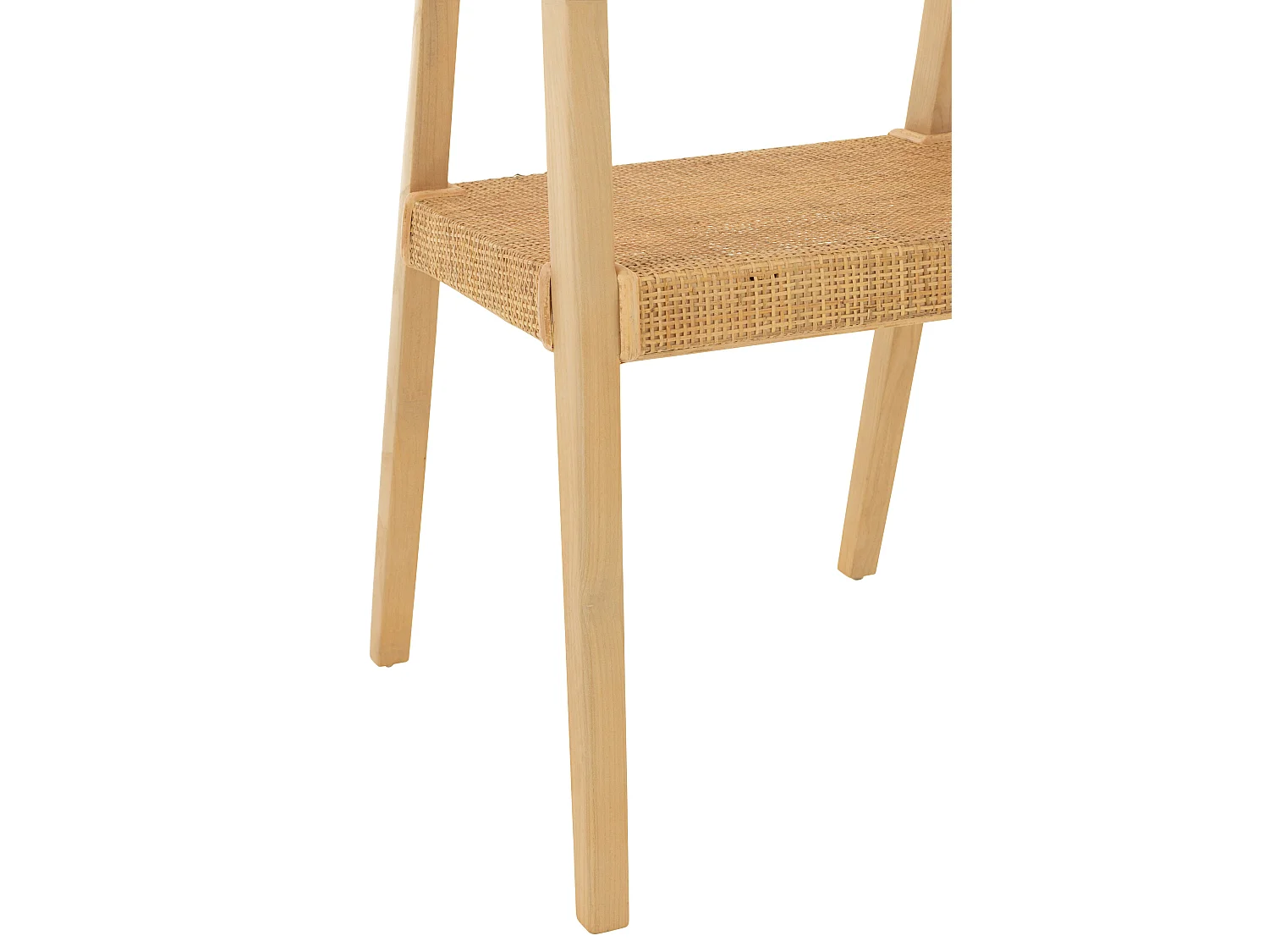 Sillón de roble SUKA: elegancia natural y encanto artesanal-Color ribete verde crudo