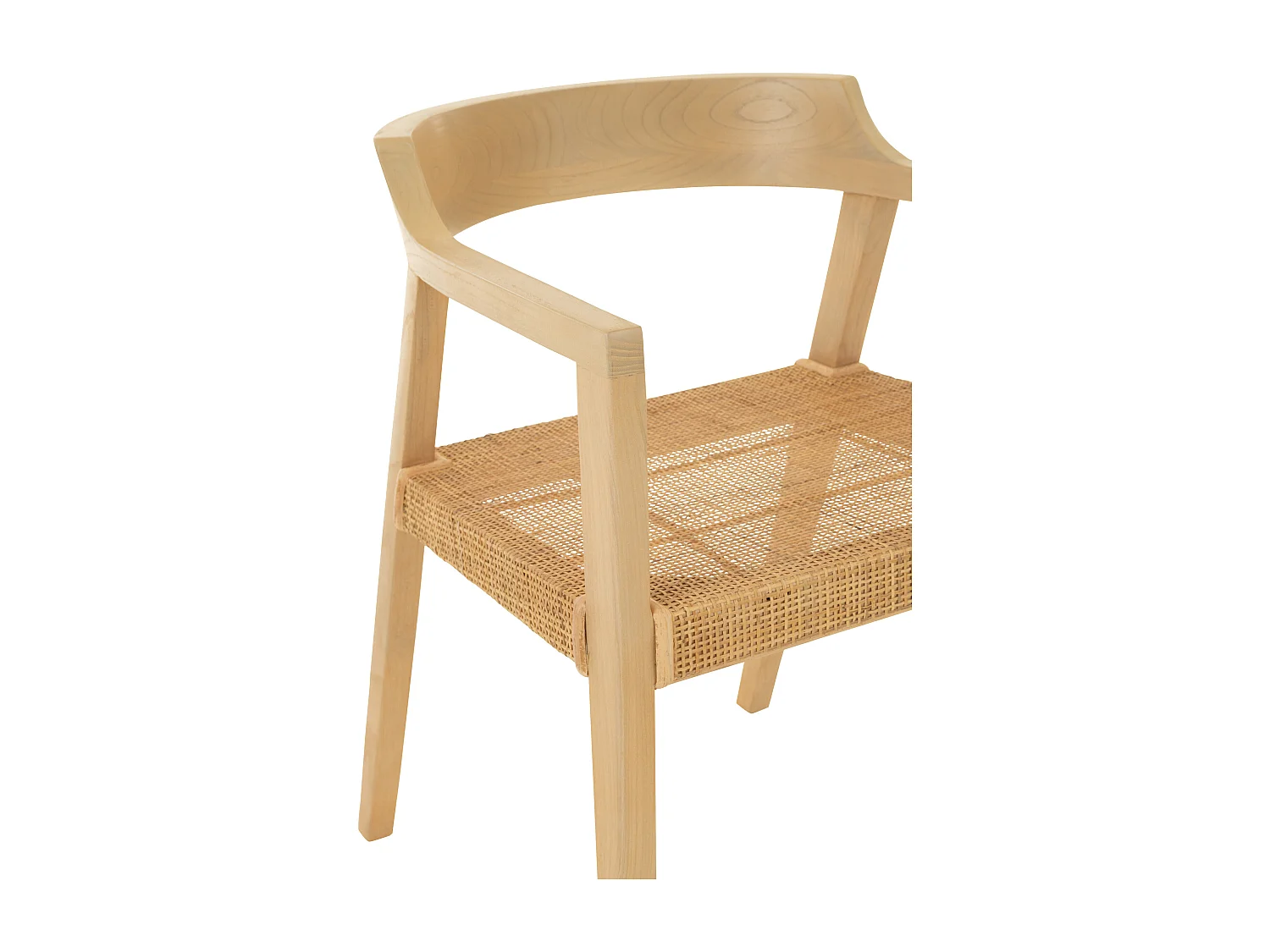 Sillón de roble SUKA: elegancia natural y encanto artesanal-Color ribete verde crudo