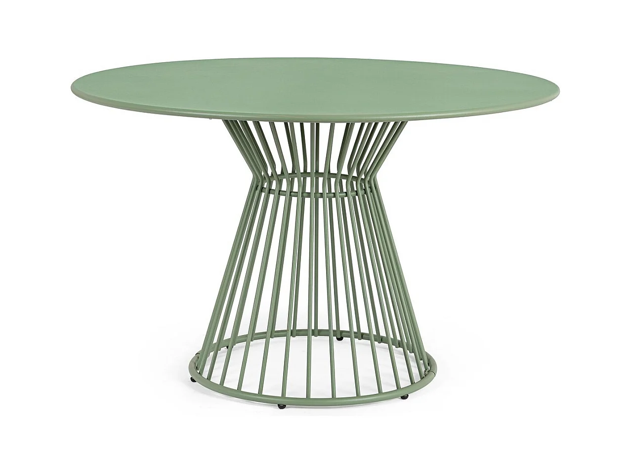 Table ronde en acier mate KEVIN 120cm – Intérieur et extérieur-Terracotta