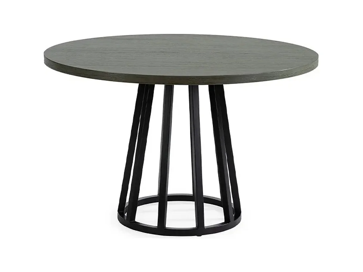 Table de salle à manger ronde ZIMER Ø120cm-Noir