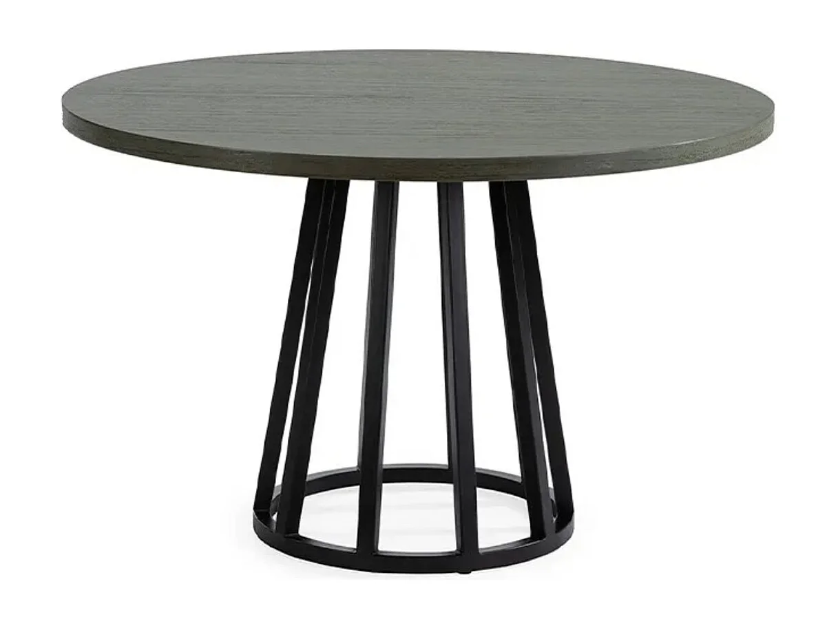 Table de salle à manger ronde ZIMER Ø120cm-Noir