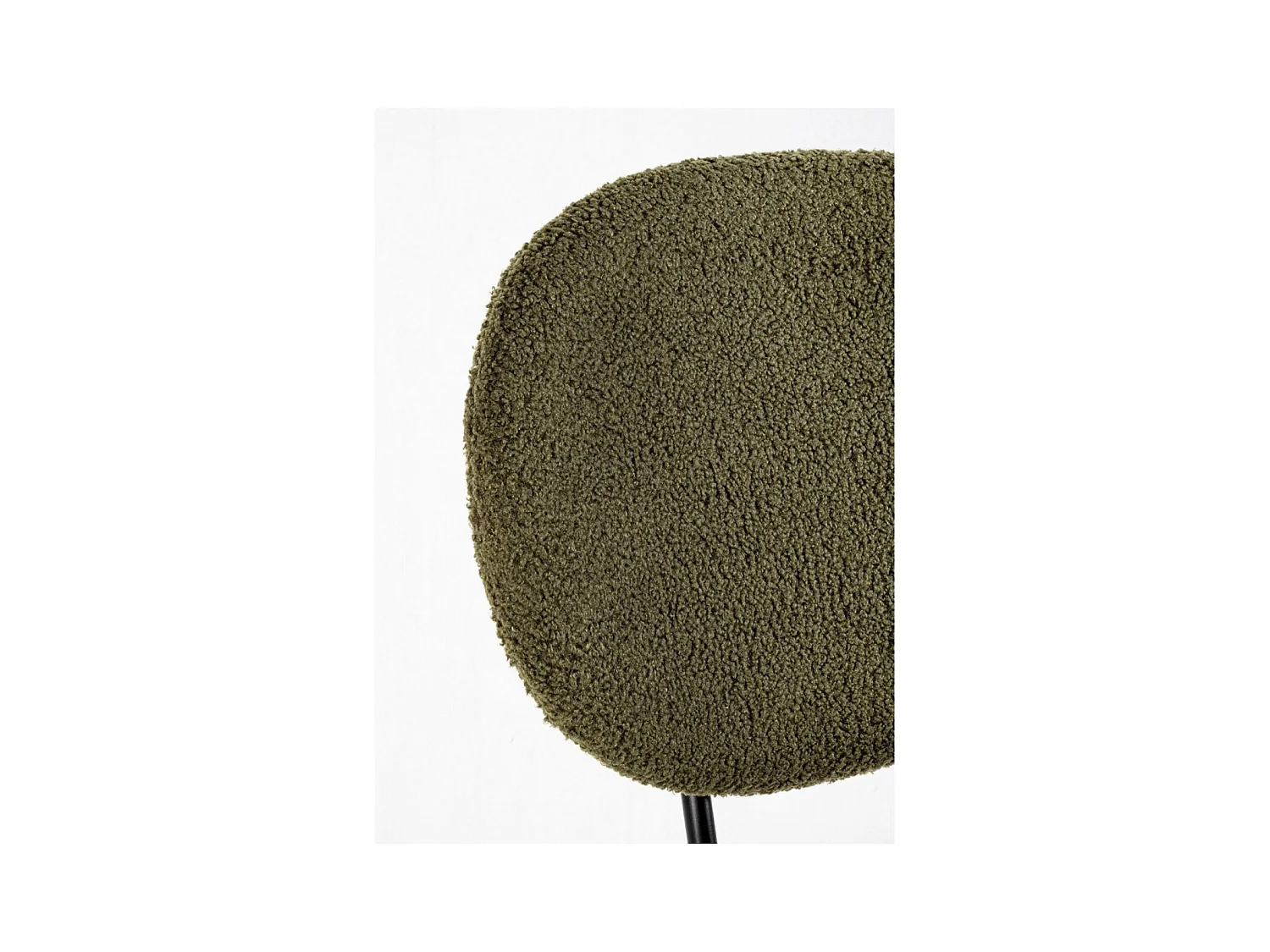 Lot de 2 Chaises tissu effet bouclette Maddy – Élégance moderne et confort optimal-Vert olive