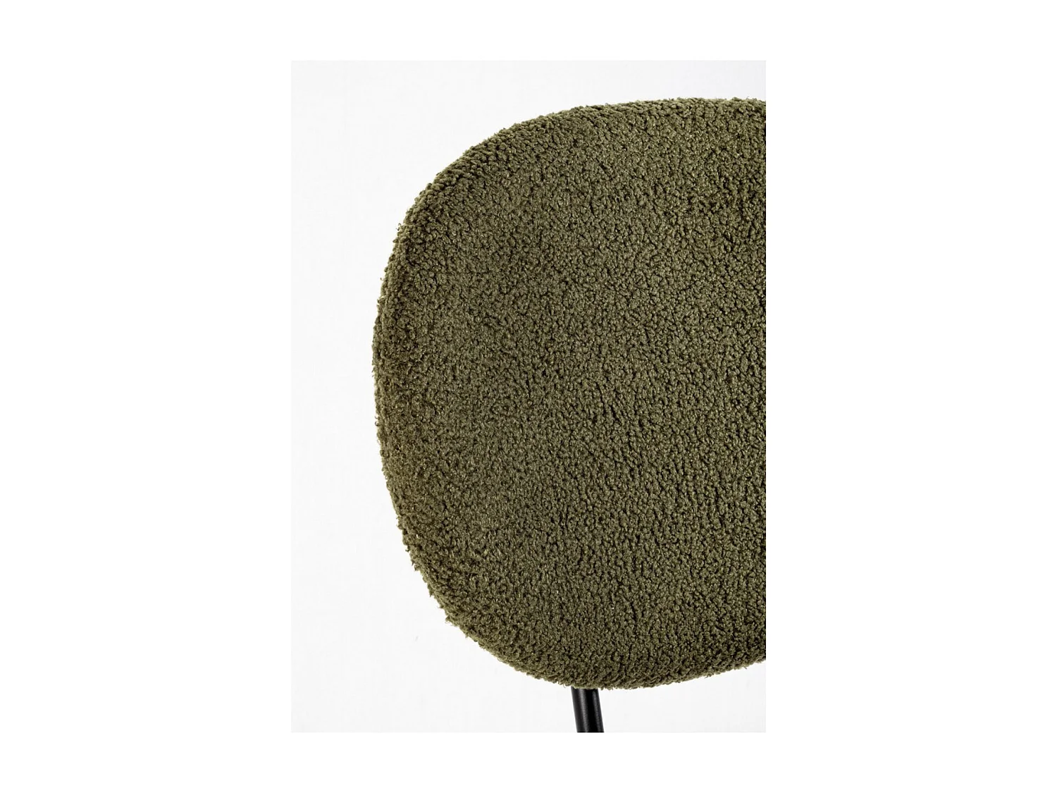 Lot de 2 Chaises tissu effet bouclette Maddy – Élégance moderne et confort optimal-Vert olive