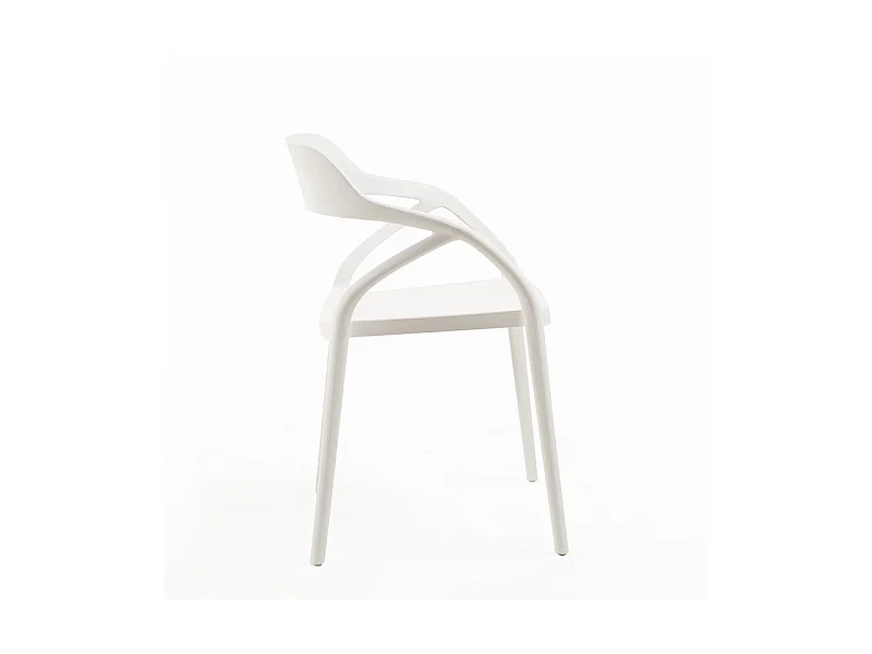 Chaise polypropylène Kinzo – Intérieur et extérieur-Blanc