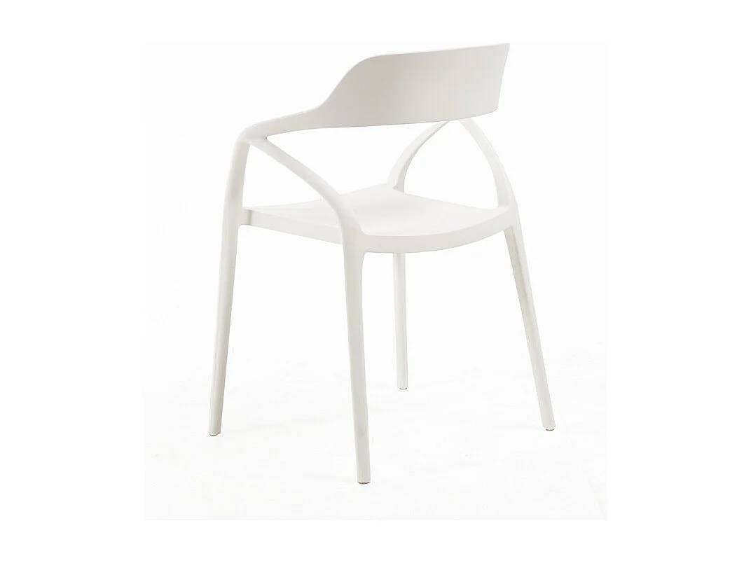 Chaise polypropylène Kinzo – Intérieur et extérieur-Blanc