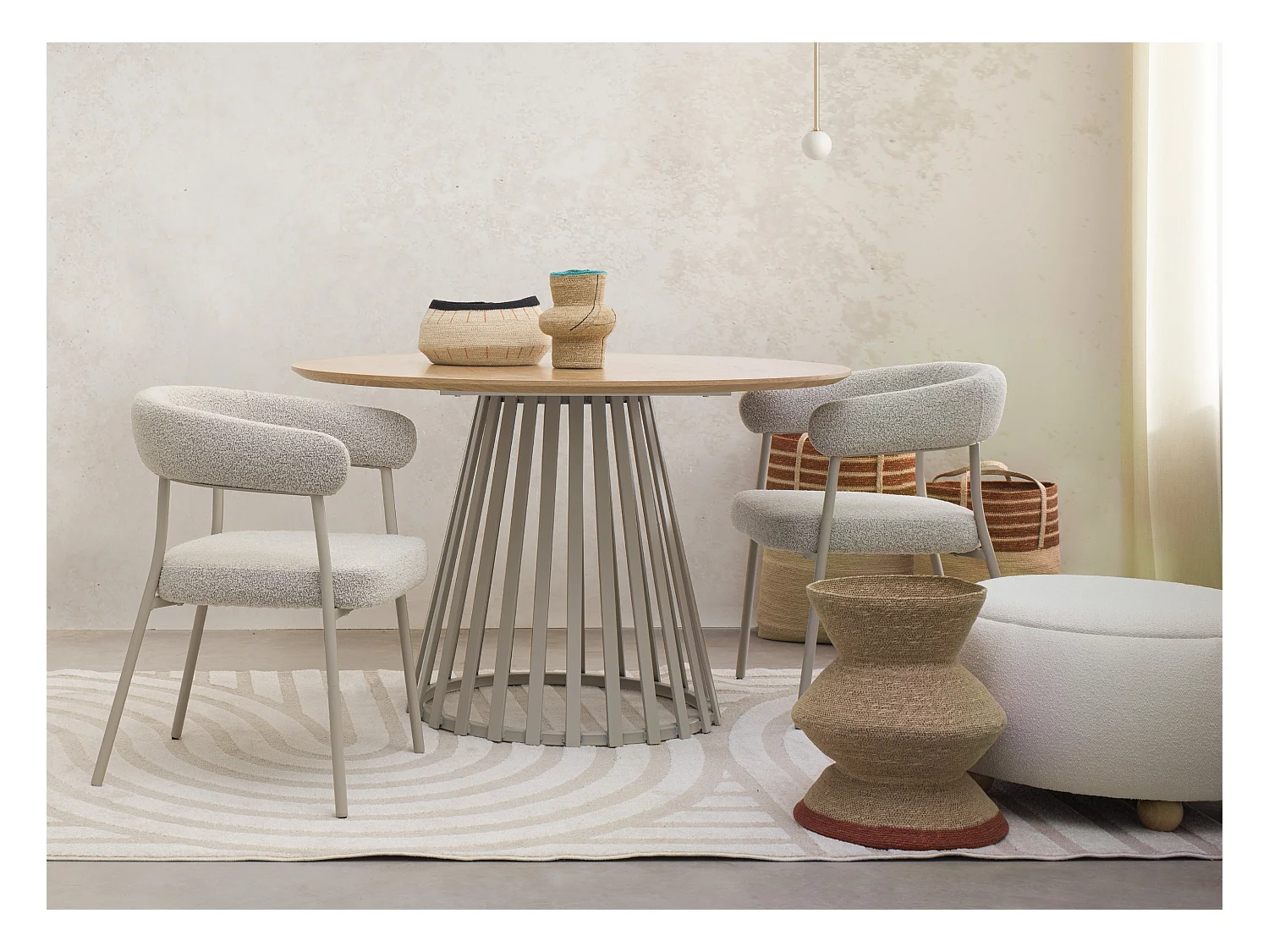 Table à manger ronde KILA Ø120cm-Noir