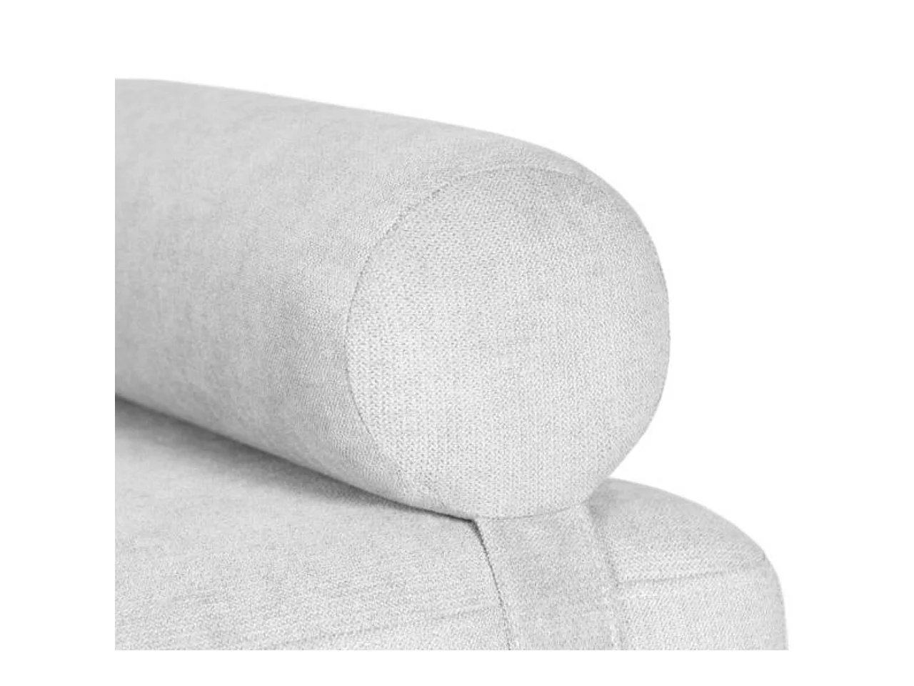 Banquette moderne en tissu et métal noir laqué BARCALO 140cm-Crème