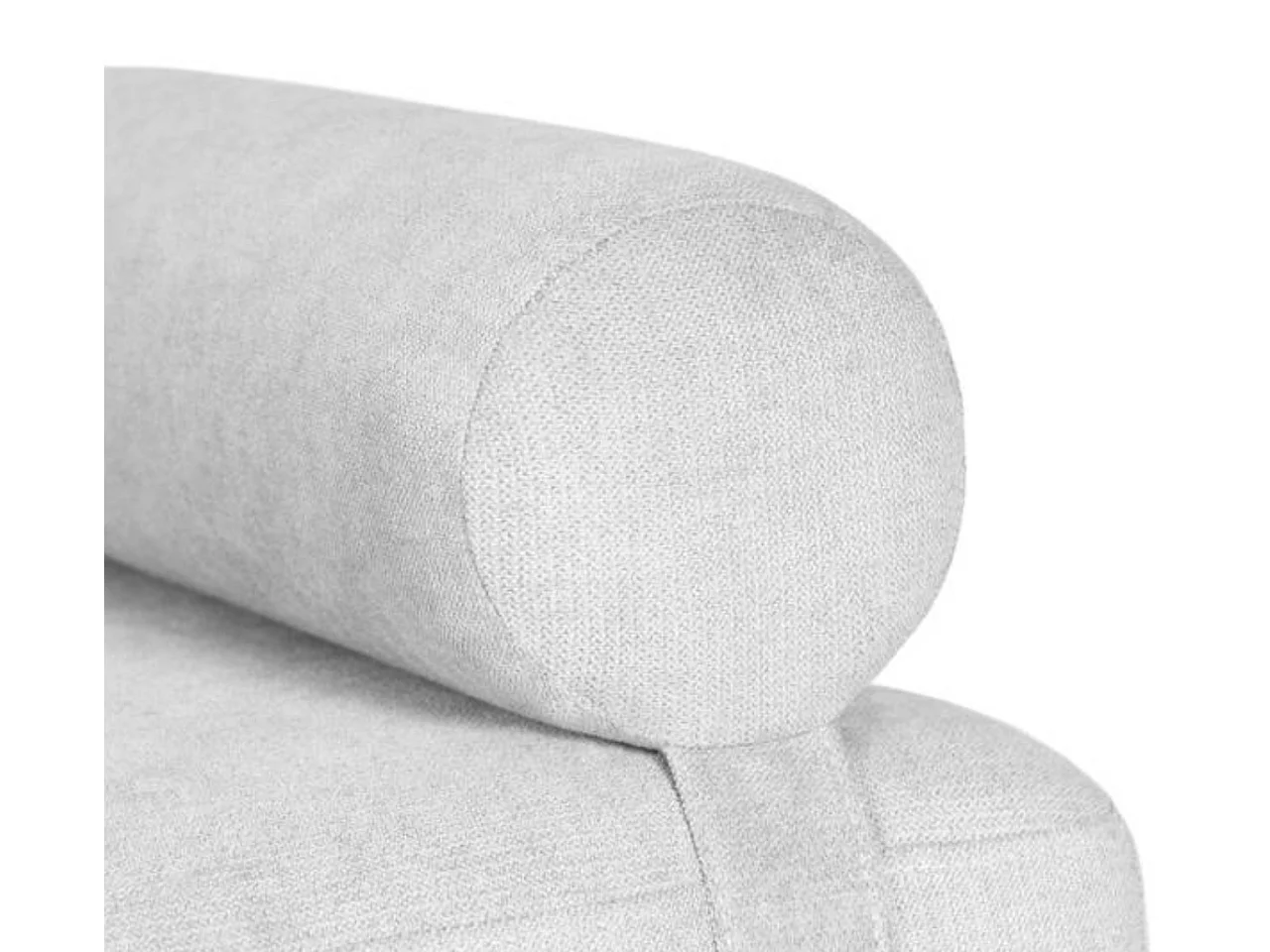 Banquette moderne en tissu et métal noir laqué BARCALO 140cm-Crème