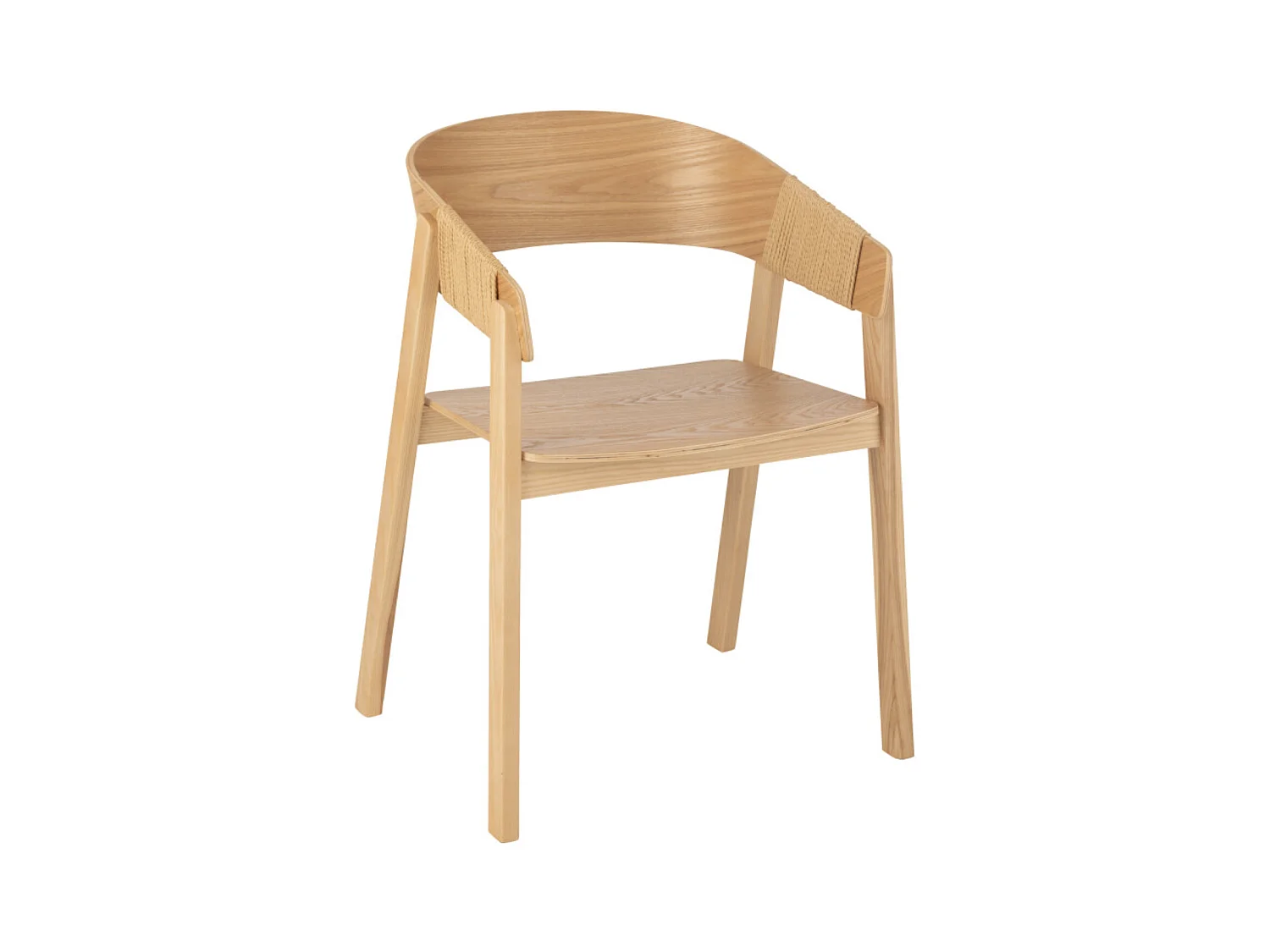 Fauteuil en bois de frêne HIVA – Sobriété naturelle et élégance contemporaine