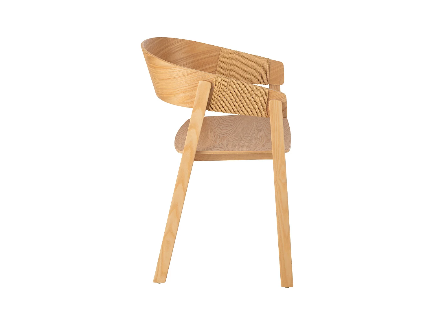Fauteuil en bois de frêne HIVA – Sobriété naturelle et élégance contemporaine
