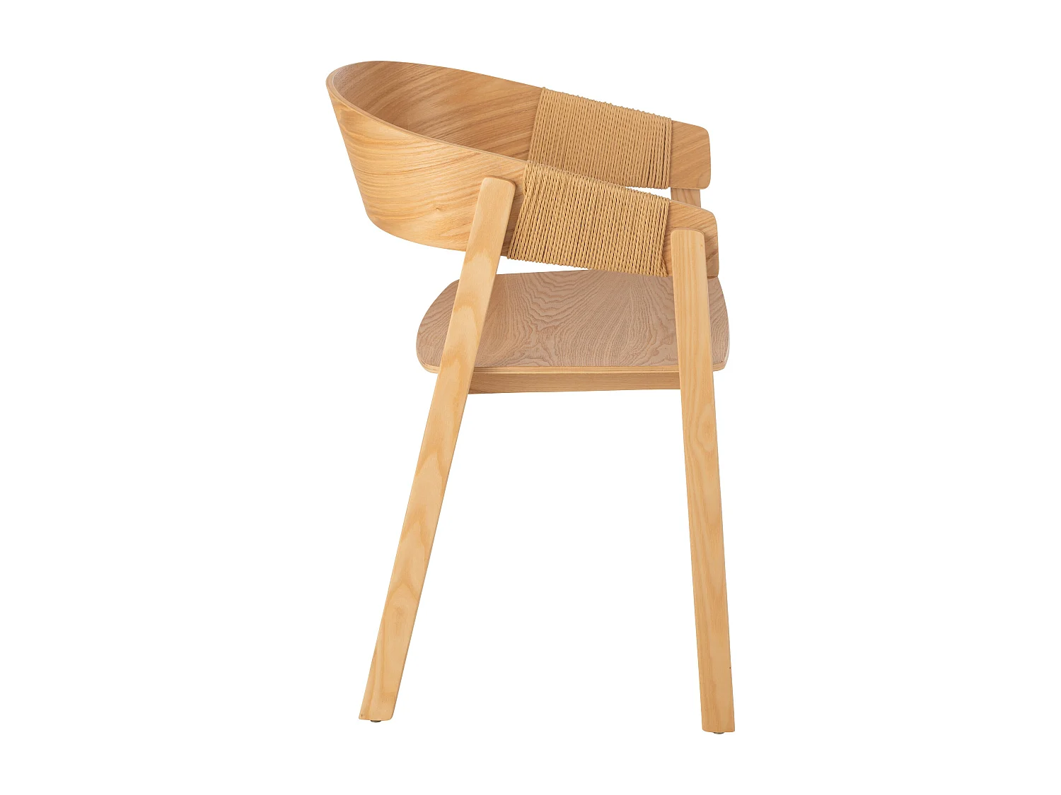 Fauteuil en bois de frêne HIVA – Sobriété naturelle et élégance contemporaine