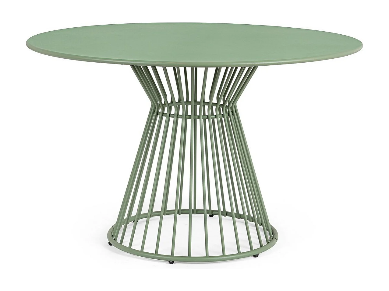 Table ronde en acier mate KEVIN 120cm – Intérieur et extérieur-Gris anthracite