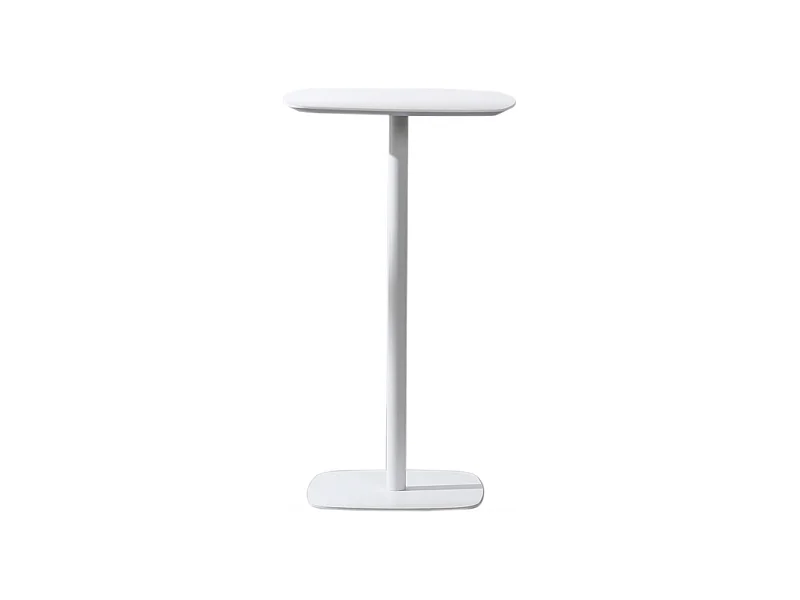 Table haute Sanka 103cm - Bois blanc et pied métal pour un style épuré